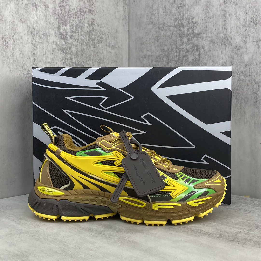 Off-White CO V Runner Sneakers Yellow/Green