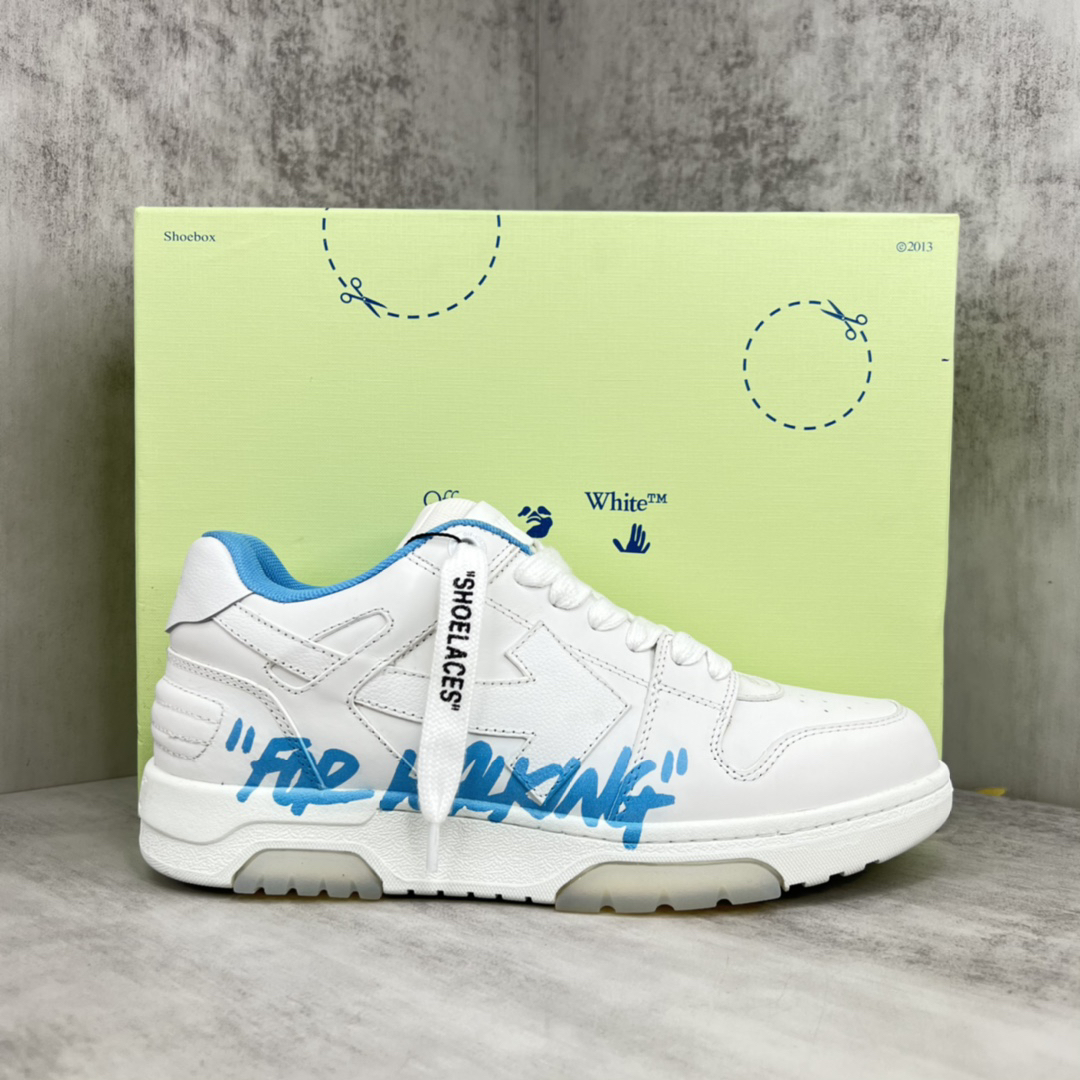 Off-White Low-Top Sneakers White/Blue