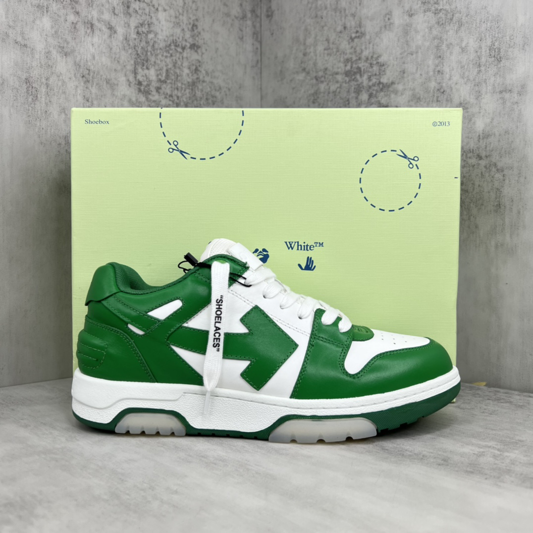 Off-White Low-Top Sneakers Green/White