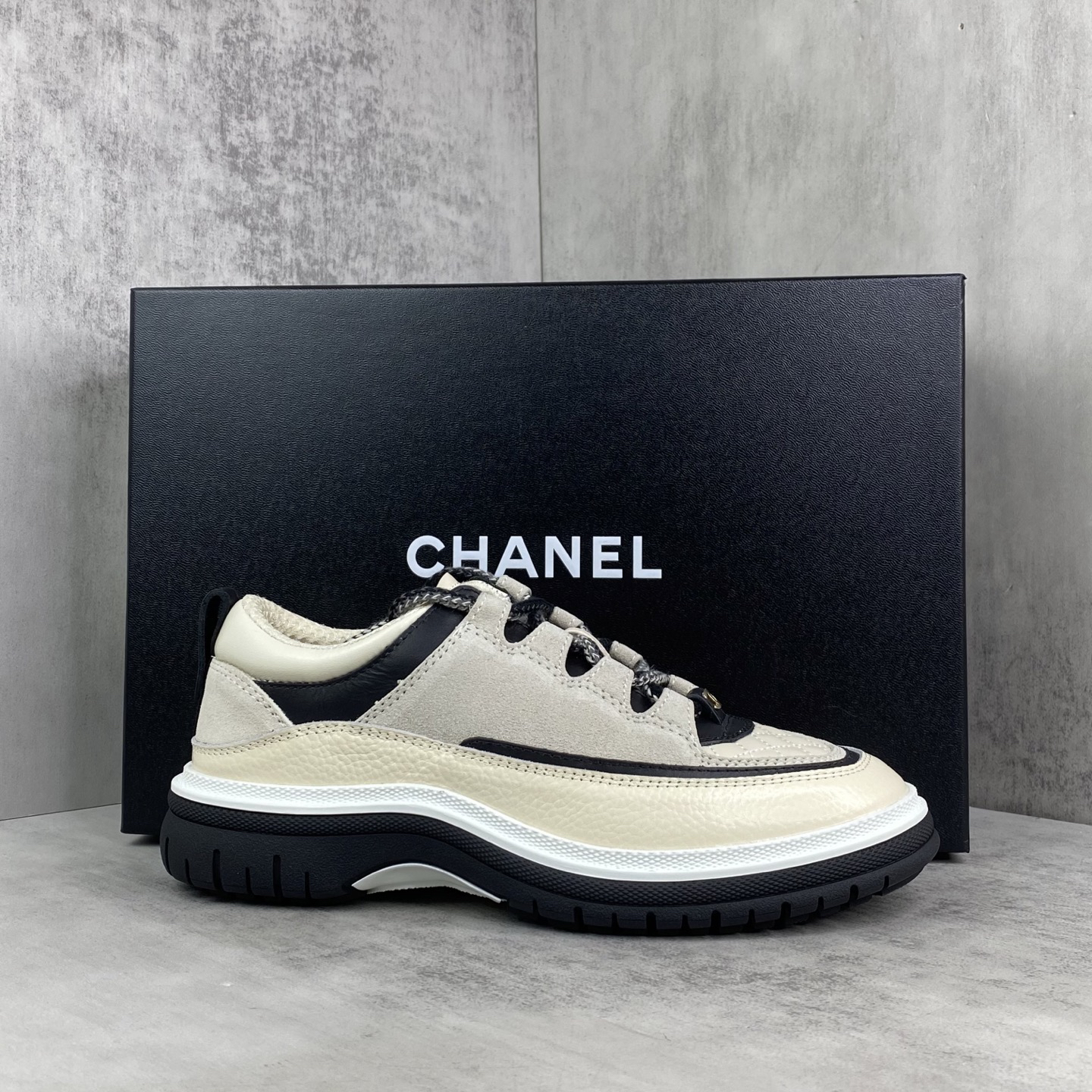 Chanel Panda Low-Top Sneakers Black/White