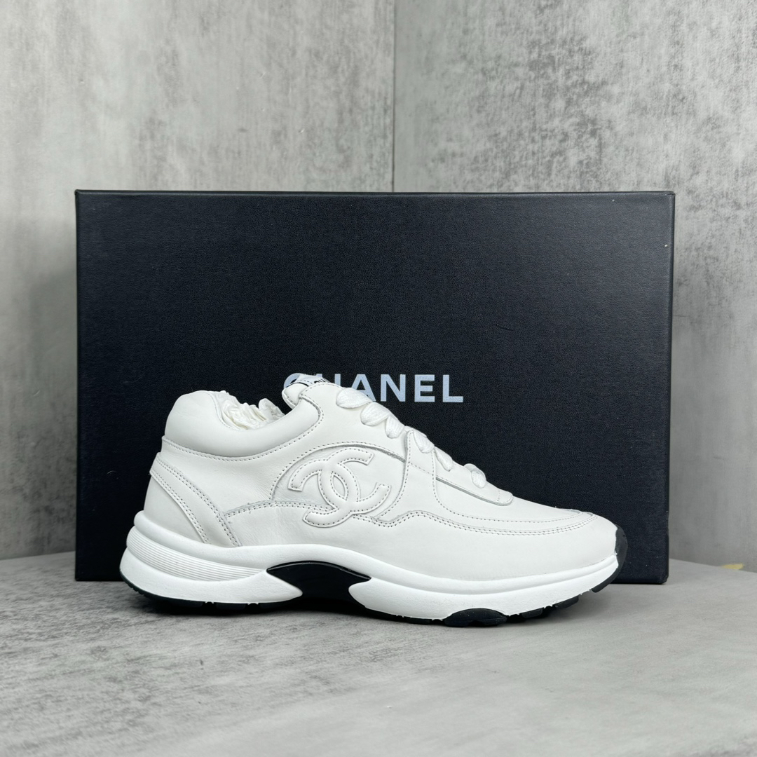 Chanel Panda Low-Top Sneakers White
