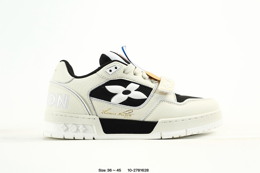 Louis Vuitton Trainer Low Sneaker White Black