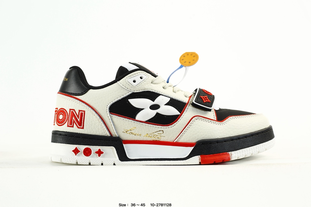 Louis Vuitton Trainer Low Sneaker Black/White/Red