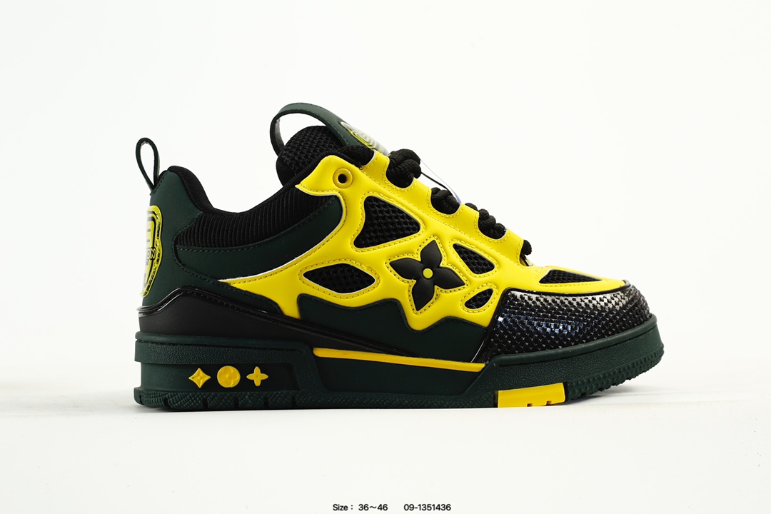 Louis Vuitton Trainer Low Sneaker Black Yellow