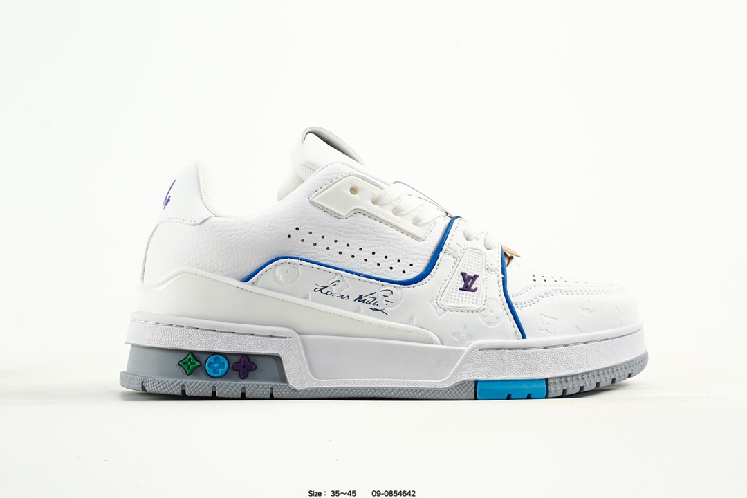 Louis Vuitton Trainer Low Sneaker White/Blue