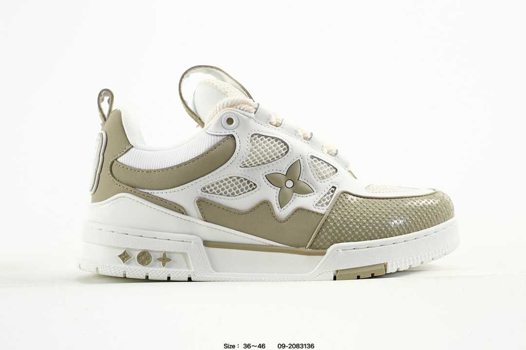 Louis Vuitton Trainer Low Sneakers Khaki