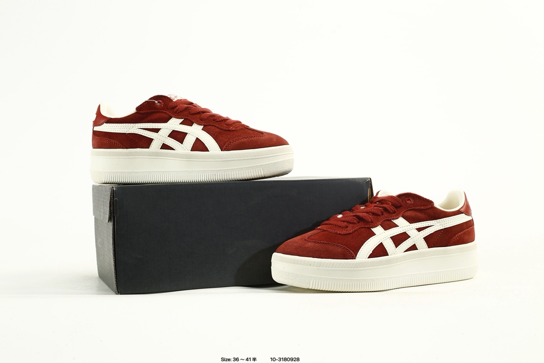 Onitsuka Tiger Tokuten Suede Low Sneakers Burgundy/White