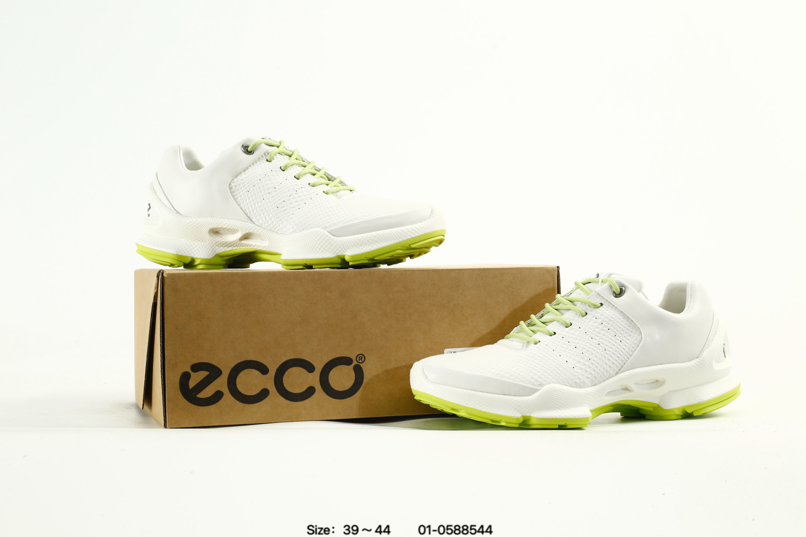 ECCO Biom Leather Sneakers White/Green