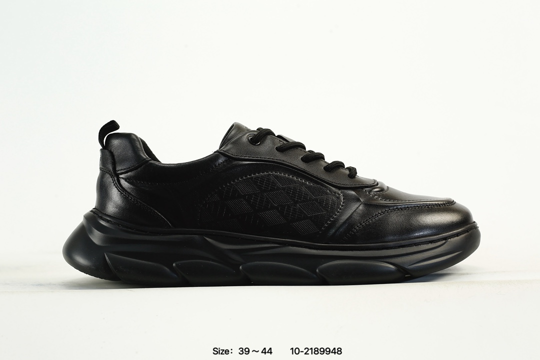 ECCO Breathable Leather Sneakers Black