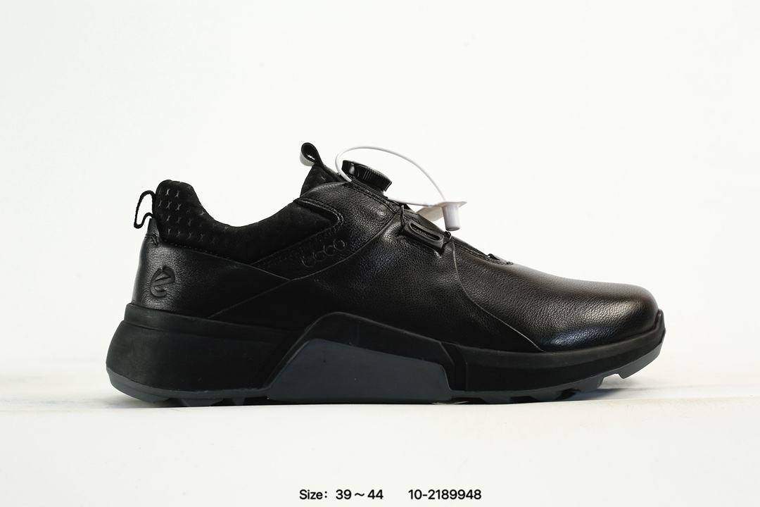 ECCO Breathable Leather Casual Shoes Black