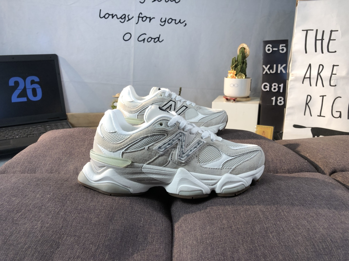 New Balance 9060 Chunky Sneakers Grey/White