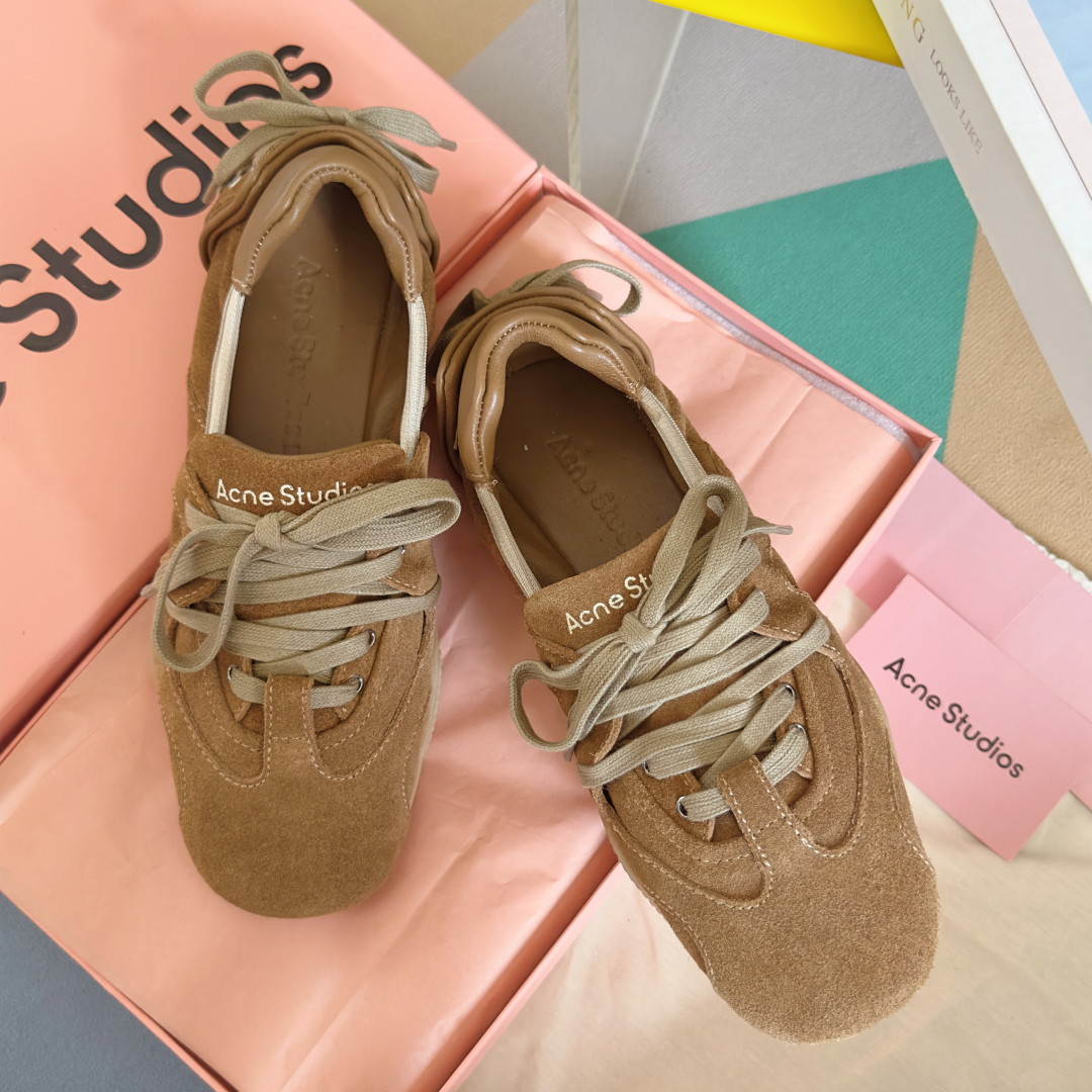 Acne Studios Lace Ballet Sneakers Brown
