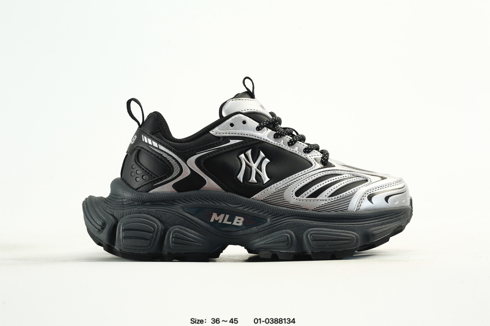 MLB Winner Chunky Dad Sneakers Black/Silver