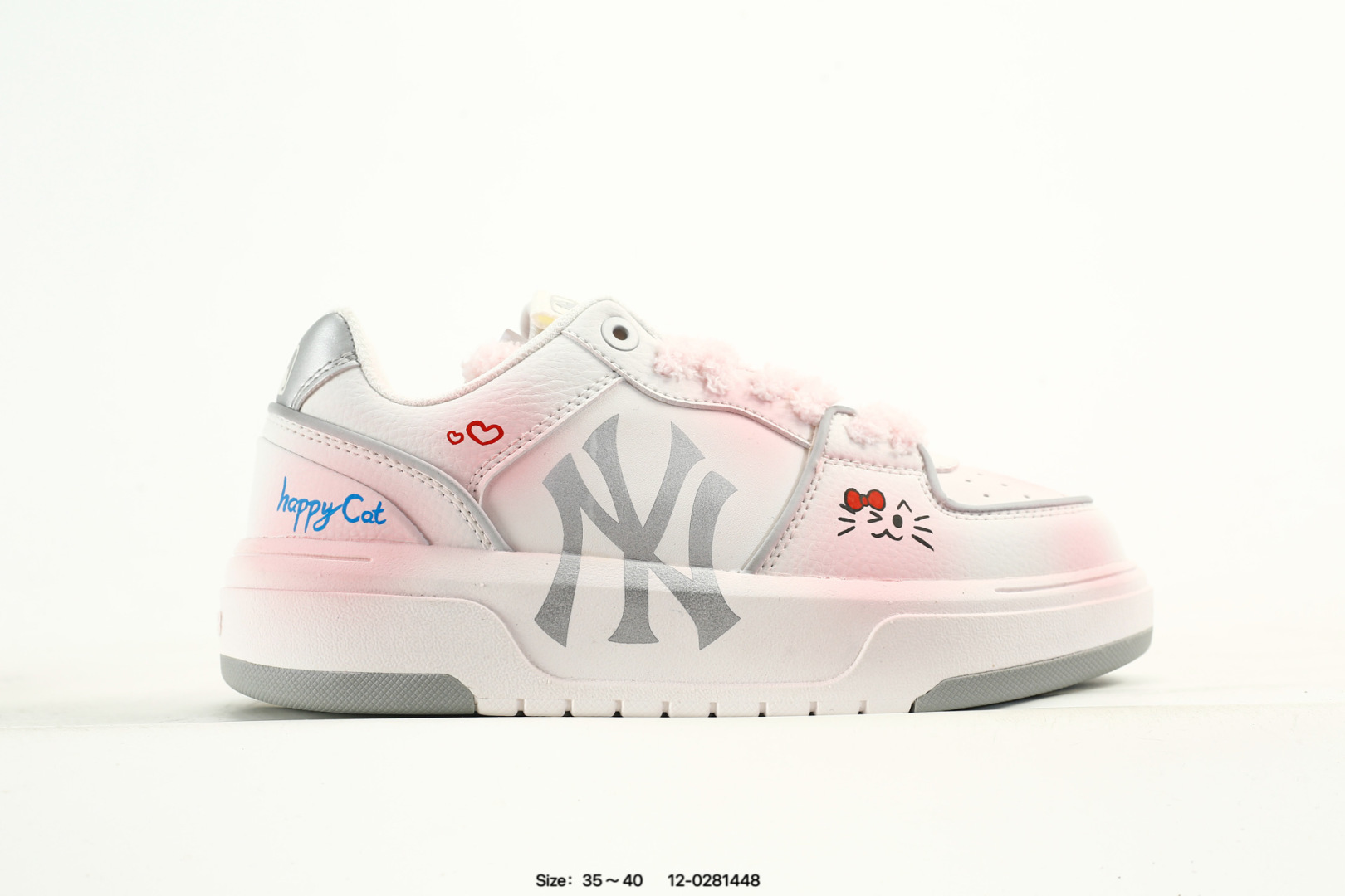 MLB Chunky Liner PU Sneaker White Pink