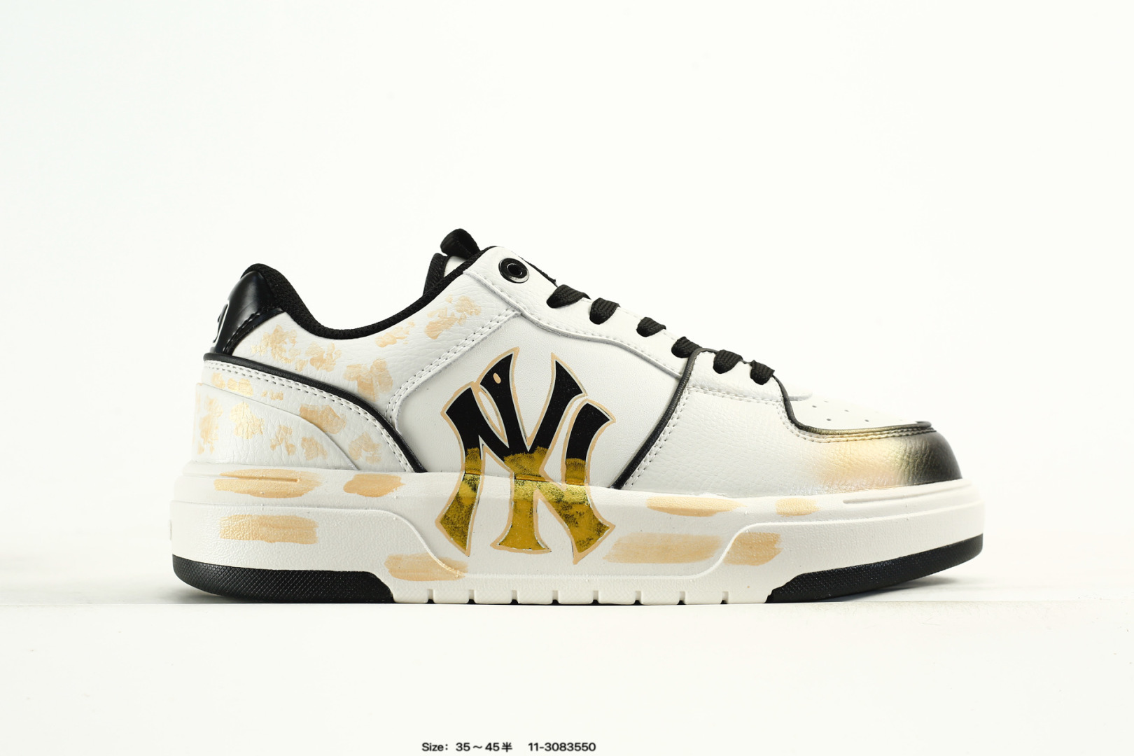 MLB Chunky Liner PU Sneakers White/Black/Gold