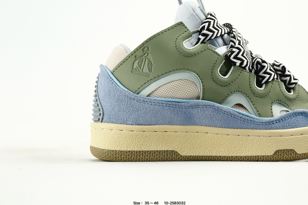 Lanvin Curb Leather Sneakers Multicolor
