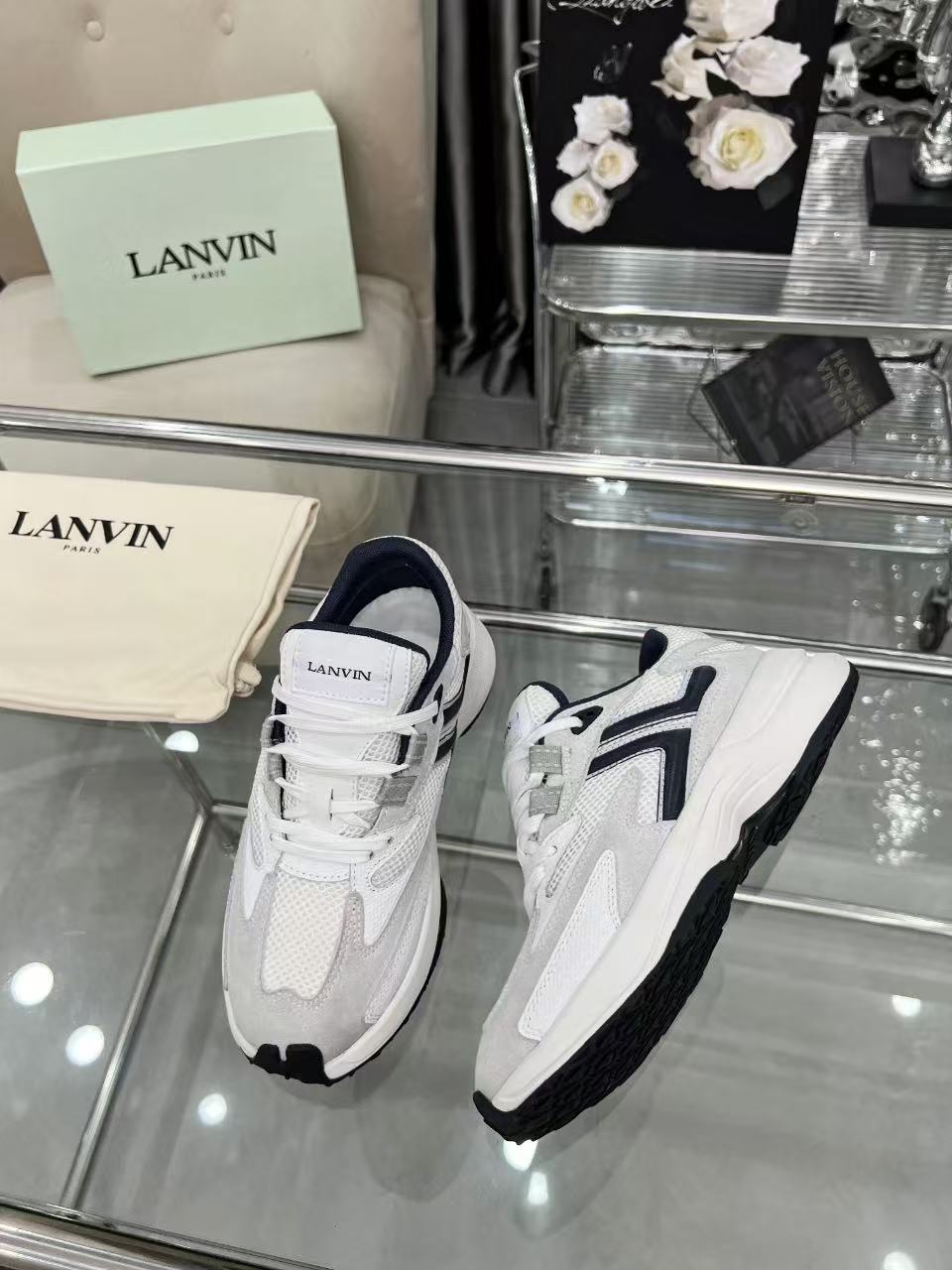 Lanvin Clay Runner Sneakers White