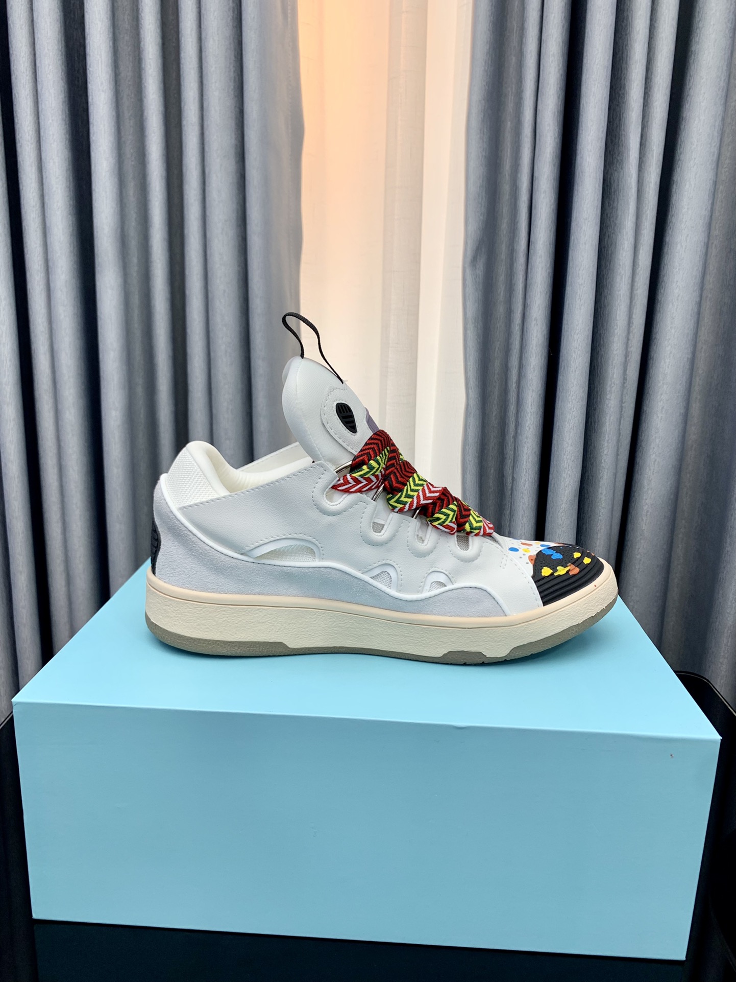 Lanvin Graffiti Low-Top Sneakers Multicolor