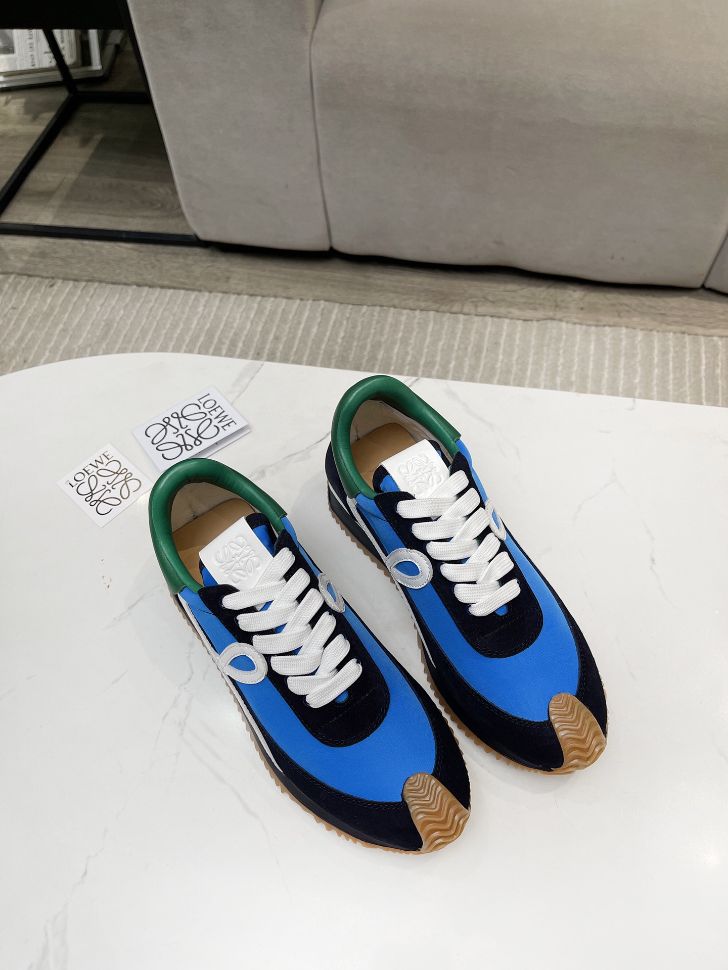 Loewe Hidden Lift Retro Sneakers Blue/Green