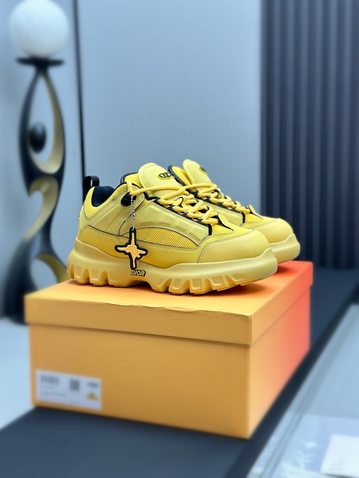 Dior Chunky Runner Sneakers Yellow