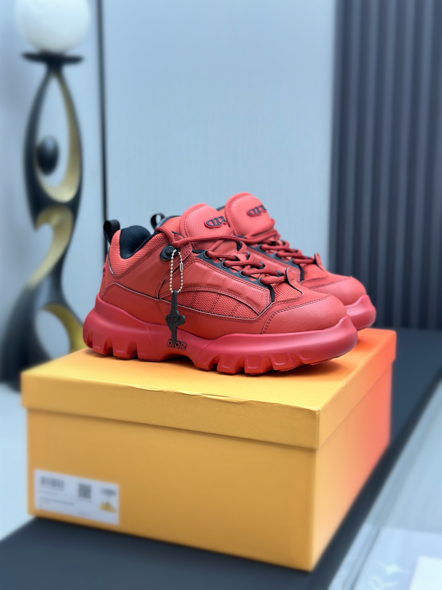 Dior Chunky Runner Sneakers Red