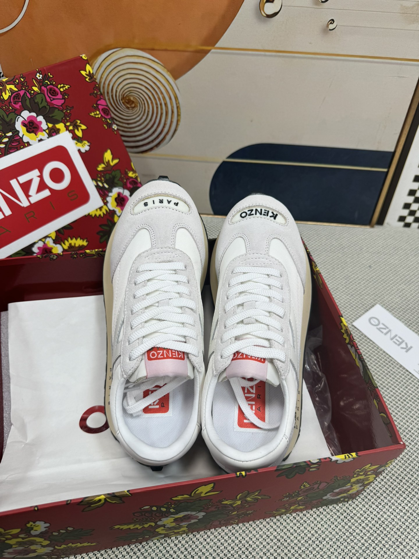 Kenzo Paris Retro Runner Sneakers White