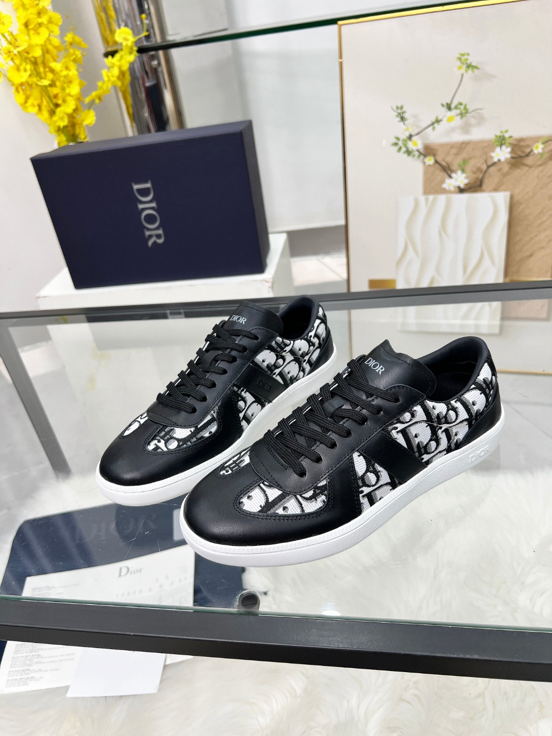 Dior B01 Low Sneakers Black/White