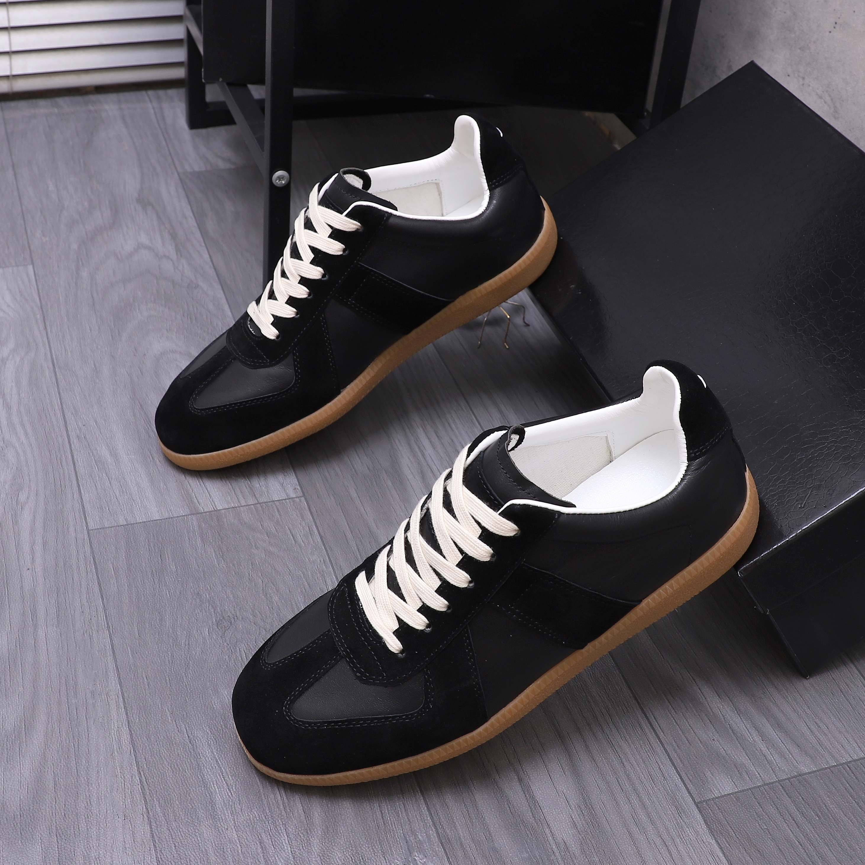Maison Margiela Leather GAT Sneakers Black
