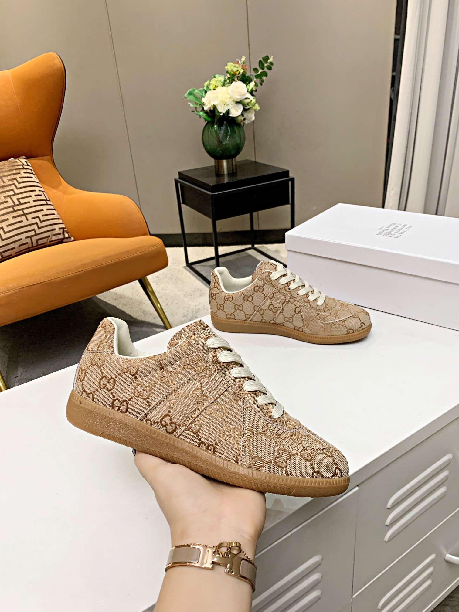 Maison Margiela MM6 German Trainer Sneaker Khaki