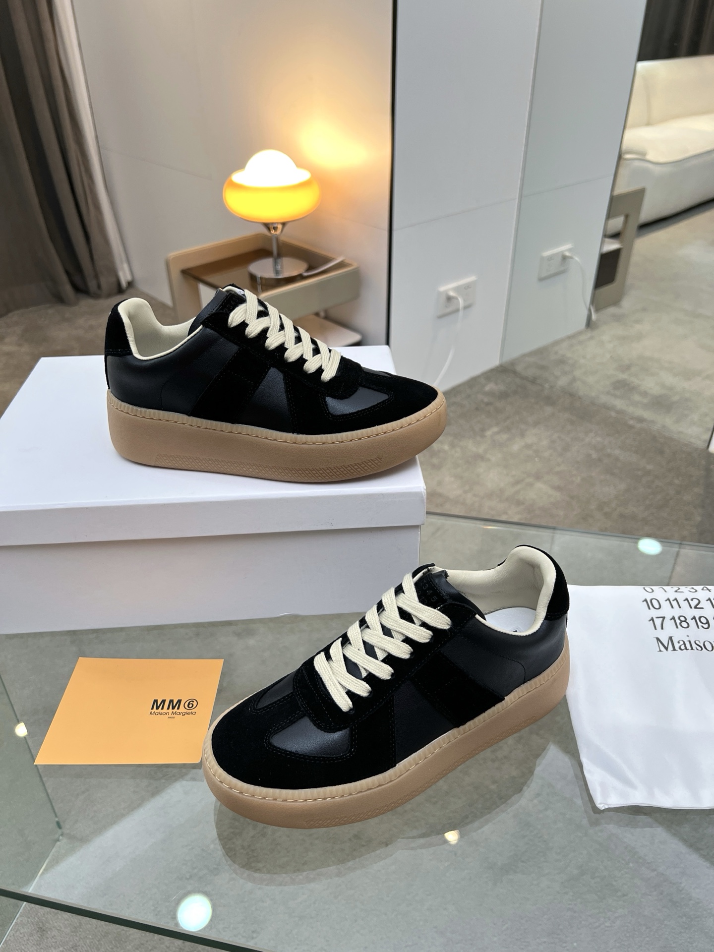 MM6 German Trainer Sneakers Black