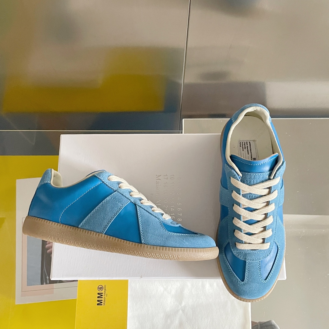 Maison Margiela MM6 German Trainer Sneakers Blue