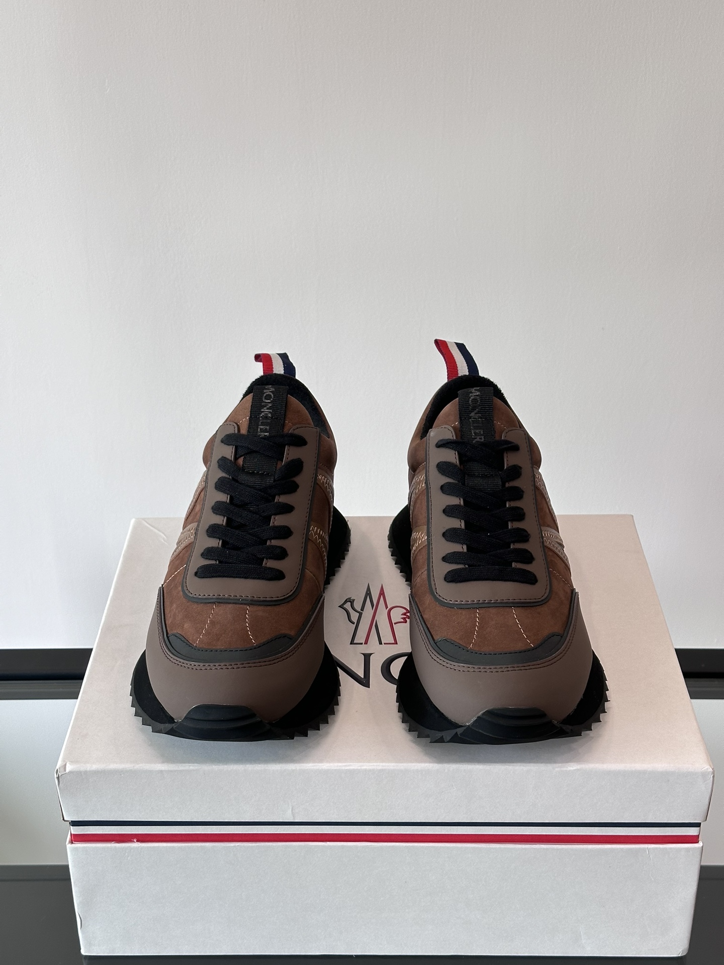 Moncler Pacey Platform Sneakers Brown