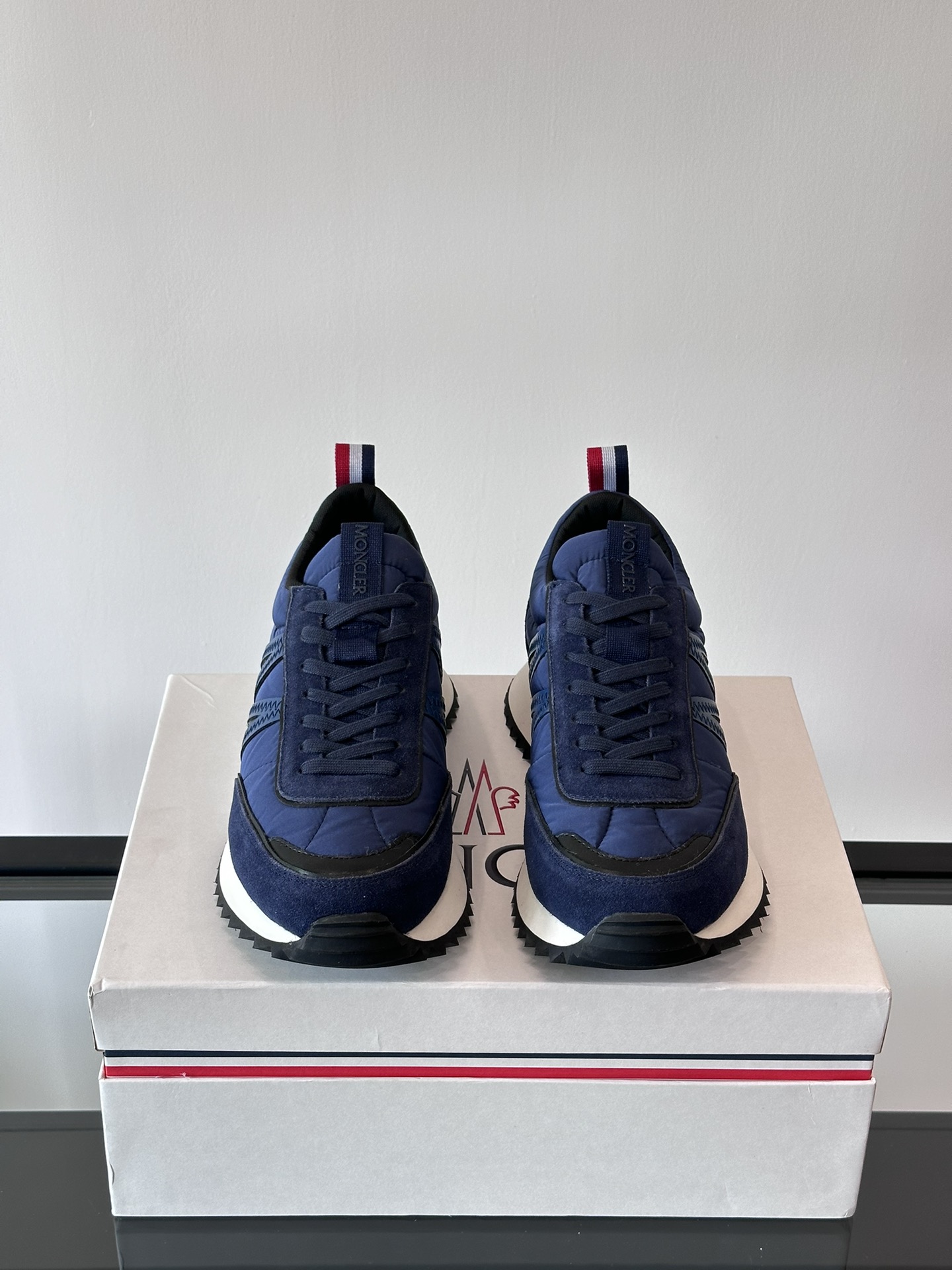 Moncler Pacey Platform Sneakers Navy