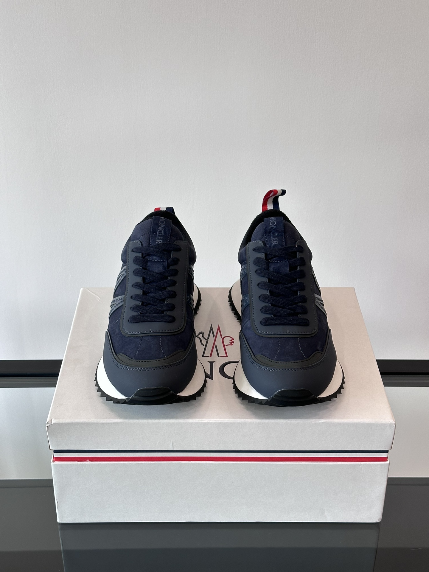 Moncler Pacey Platform Sneakers Navy