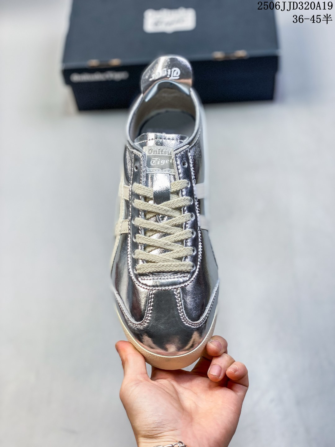 Onitsuka Tiger Leather Sneakers Silver