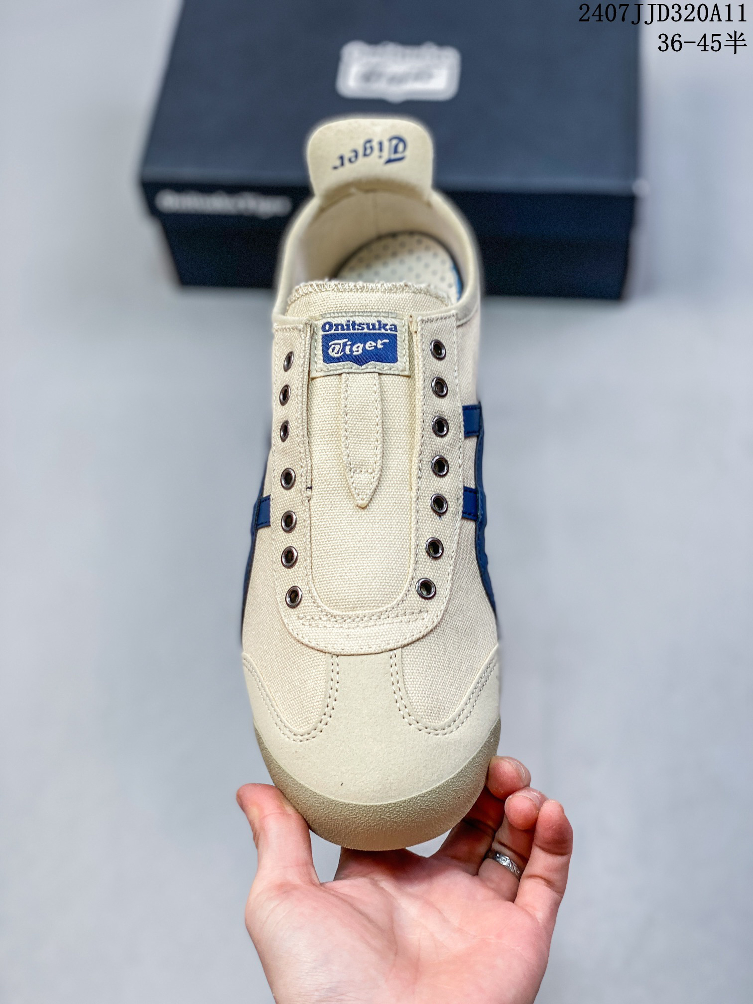 Onitsuka Tiger Mexico 66 Slip-On Sneakers Beige/Navy