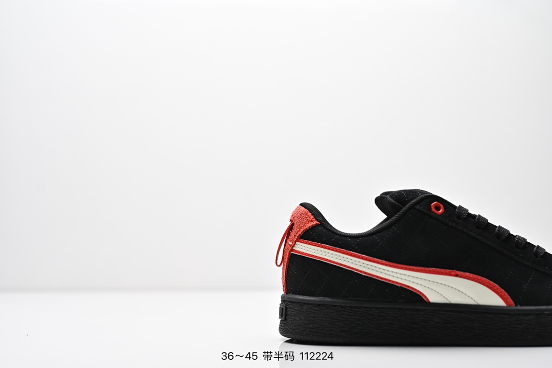 Puma Suede XL Casual Skate Shoes Black/Red/White