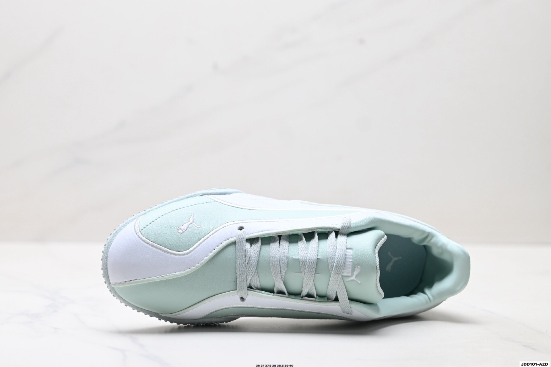 PUMA Bella V2 Leather Low-Top Trainers Mint Green