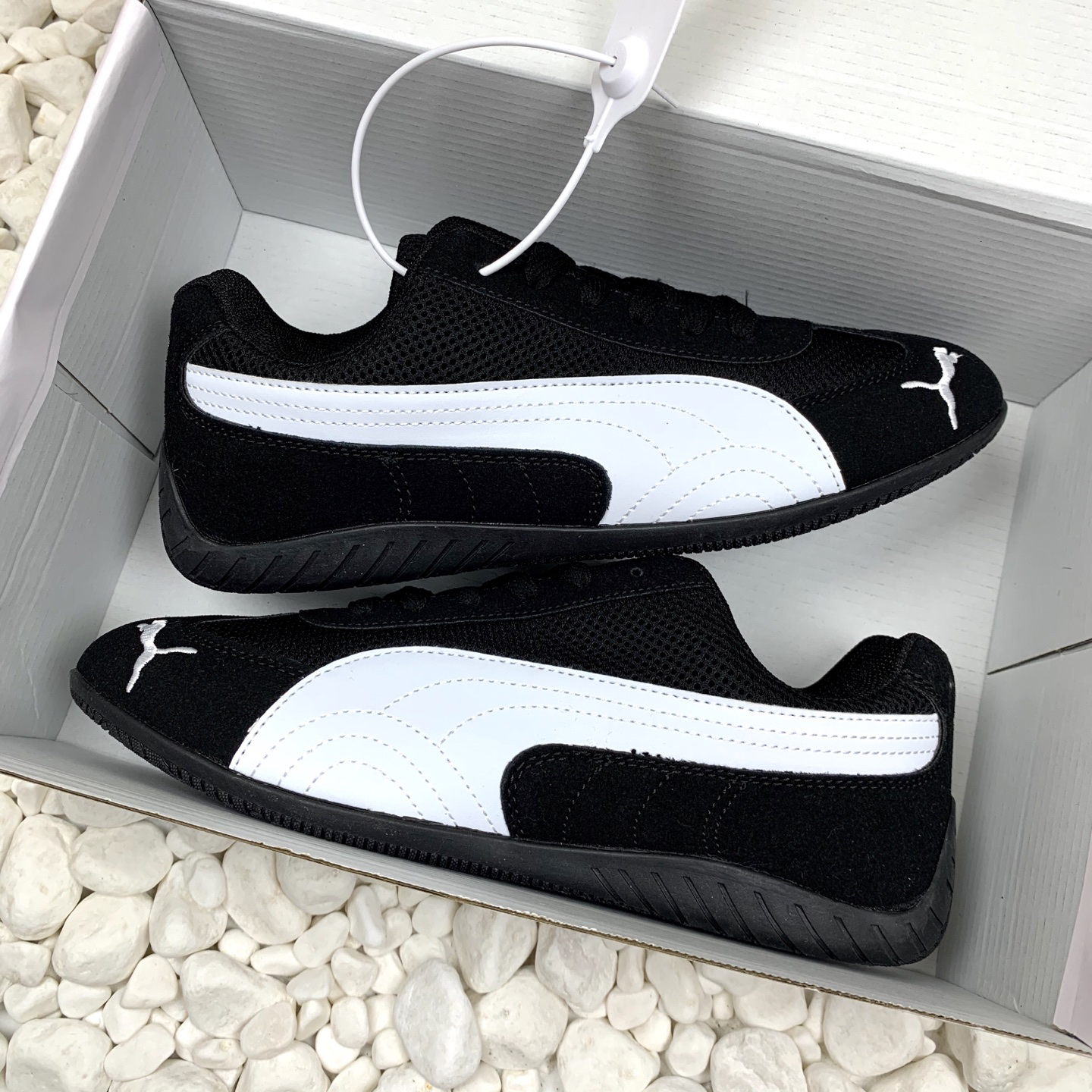 Puma Mesh Low-Top Sneakers Black/White
