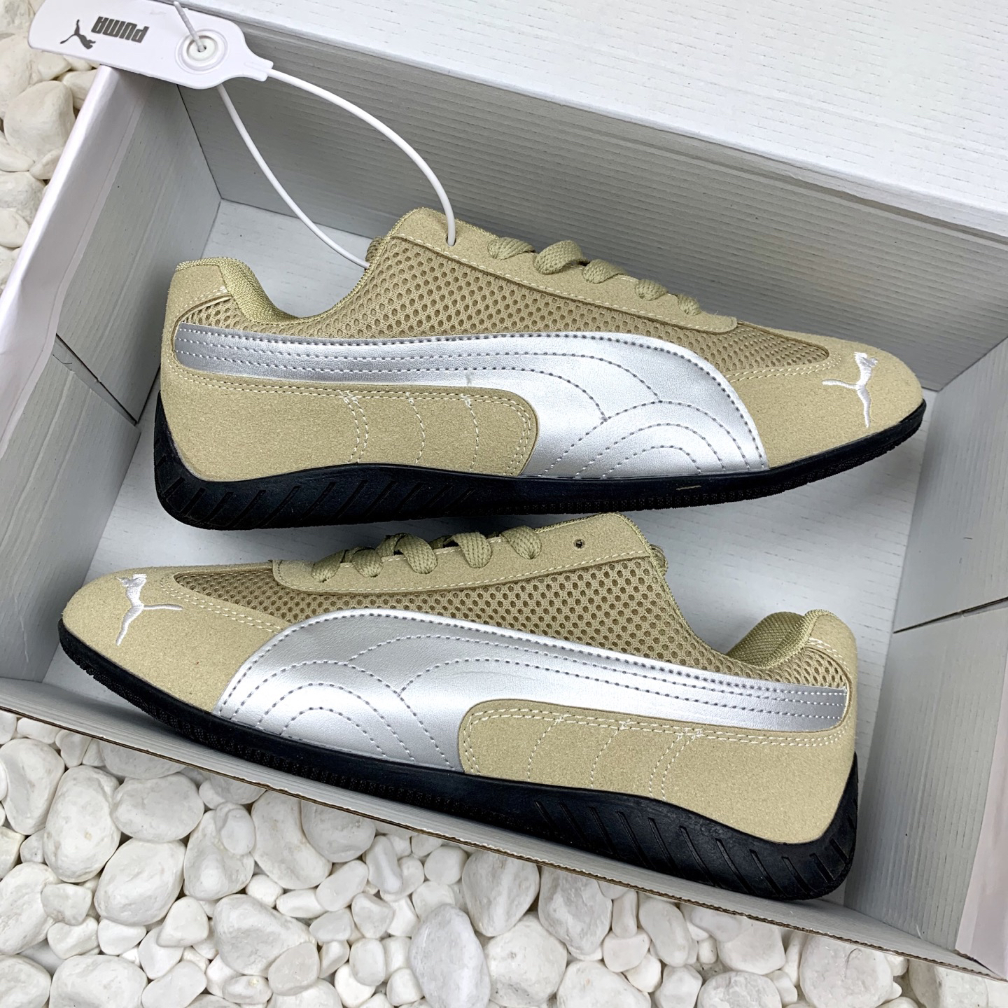 Puma Mesh Casual Sneakers Khaki