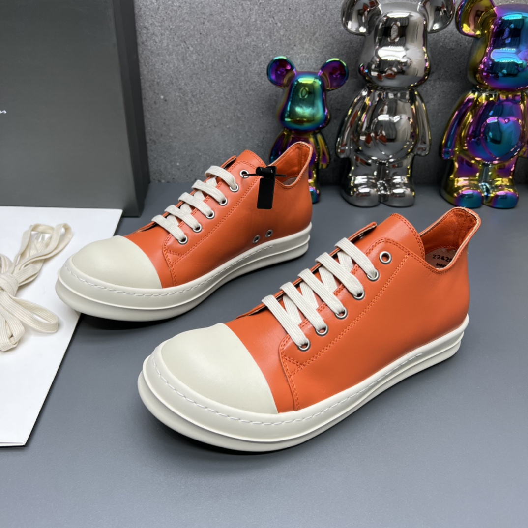 Rick Owens Low Sneakers Orange