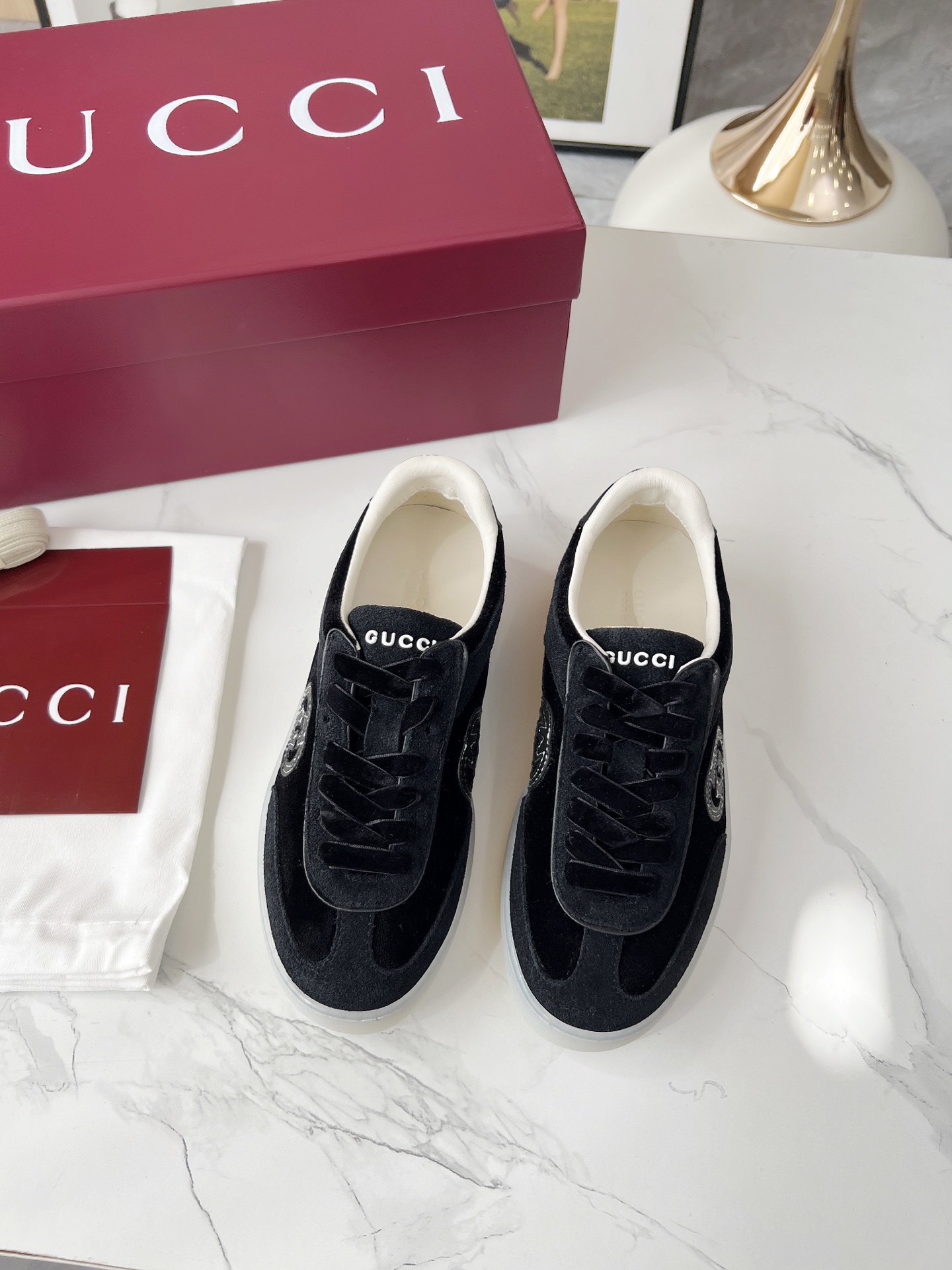 Gucci GG Logo Trainer Sneakers Black