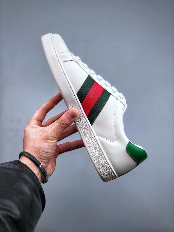 Gucci Bee Web Leather Sneakers Multicolor