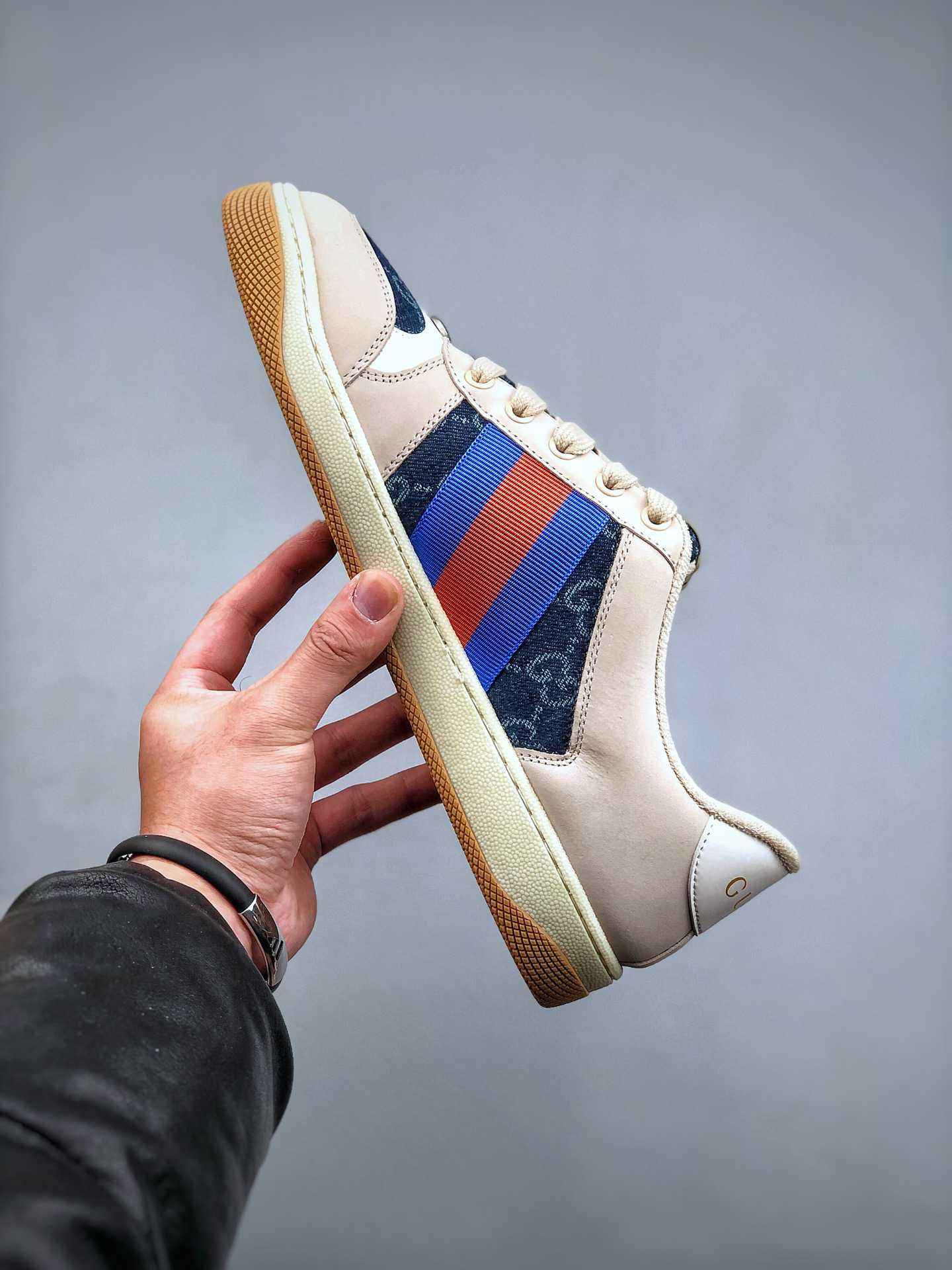 Gucci Screener Distressed Sneakers Multicolor