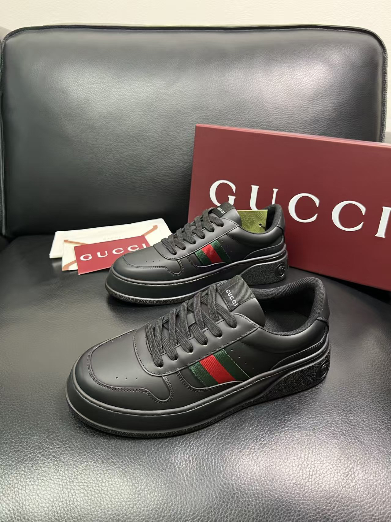 Gucci Web Stripe Sneakers Black