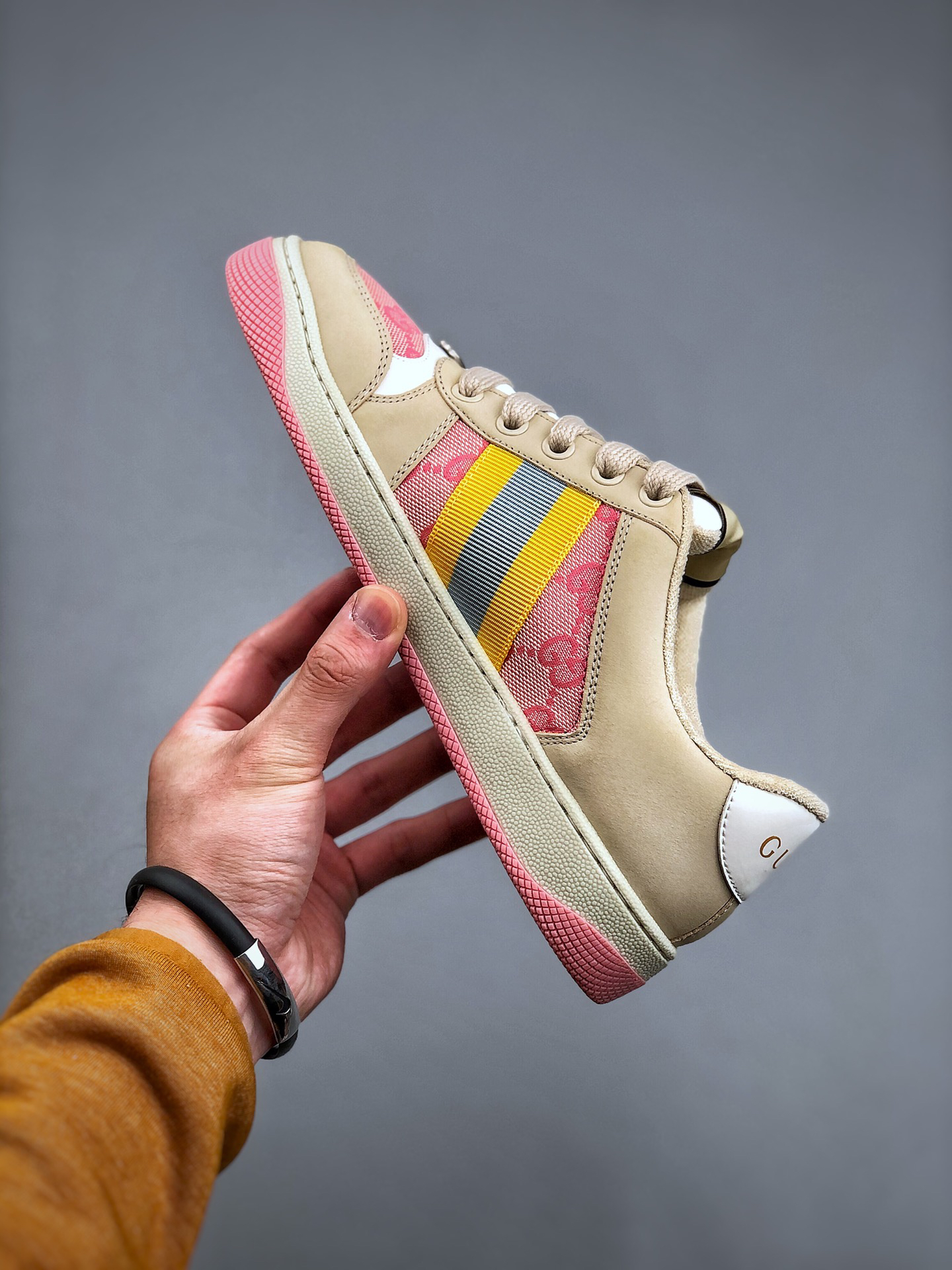 Gucci Screener Distressed Sneakers Multicolor