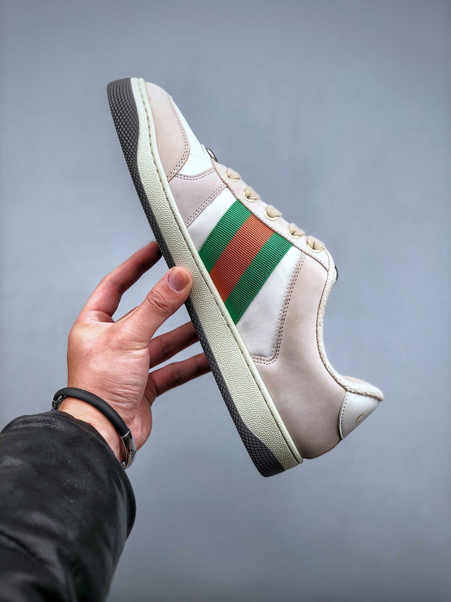 Gucci GG Web Bee Low-Top Sneakers Black