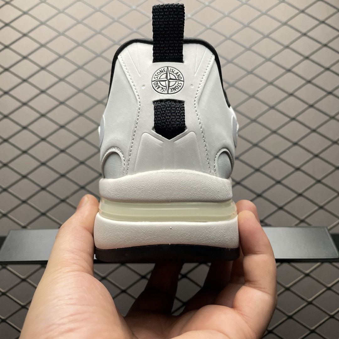 Stone Island Grime Panelled Mesh Sneakers White/Black