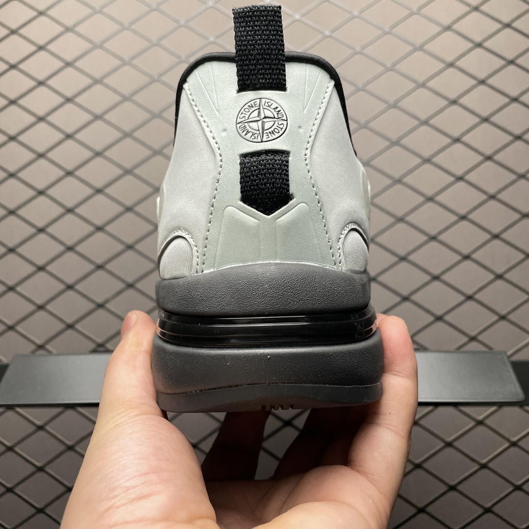 Stone Island Grime Panelled Mesh Outdoor Sneakers White/Grey