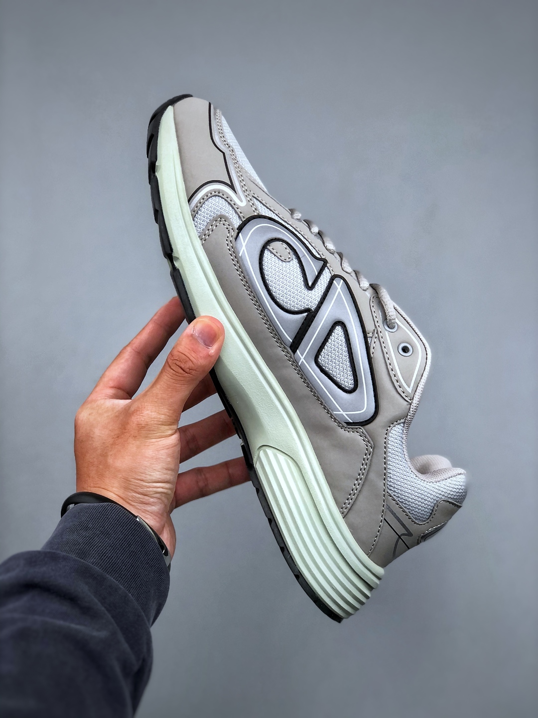 Dior B30 Chunky Running Sneakers Grey